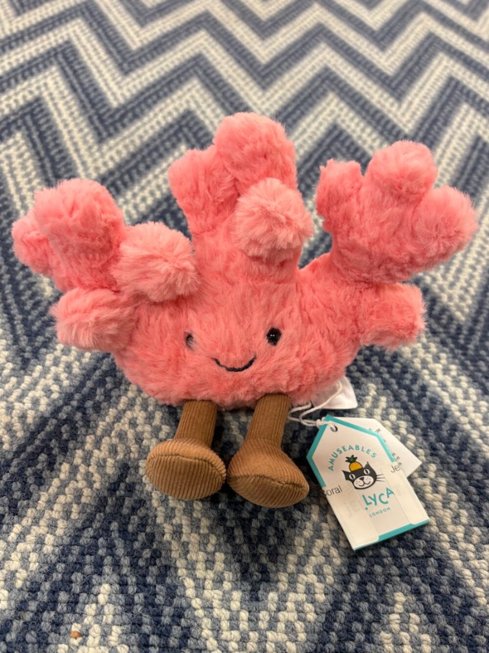 Jellycat Amuseables Coral Plush Pink NWT 🪸💕